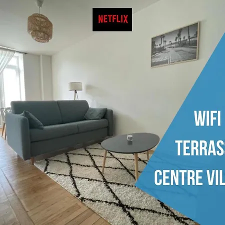 Superbe T2 Neuf Centre Wifi Terrasse Netflix Perigueux
